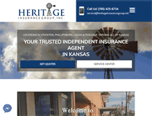 Tablet Screenshot of heritageinsurancegroup.net